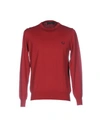 Fred Perry Sweater In Brick Red
