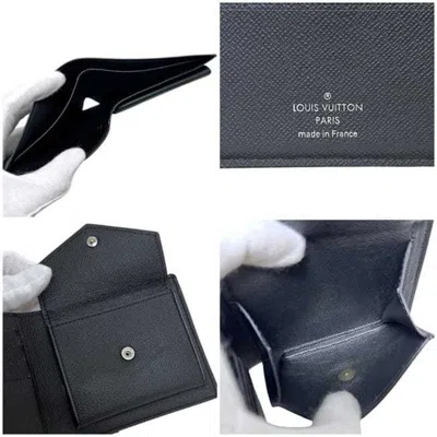Pre-owned Louis Vuitton Black Monogram Eclipse Monogram Eclipse Wallet (bi-fold) () In Black, Monogram Eclipse