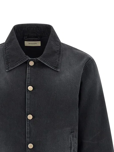 Mfpen Union Buttoned Denim Jacket In Black