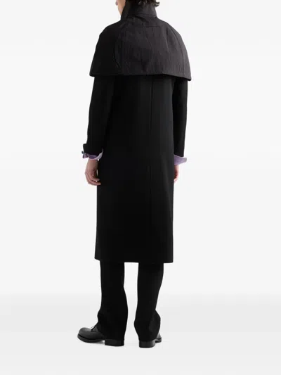 Prada Technical Fabric Capelet In Black