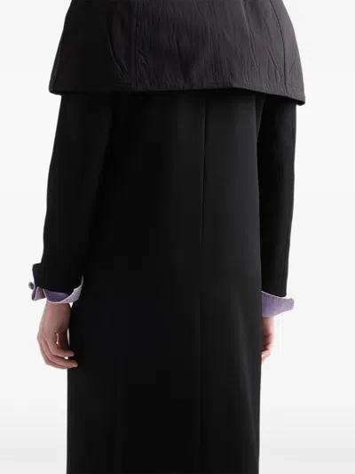 Prada Technical Fabric Capelet In Black