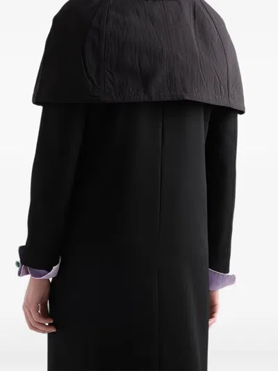 Prada Technical Fabric Capelet In Black