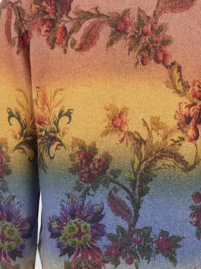 Etro Floral-pattern Wool Sweater In Multi