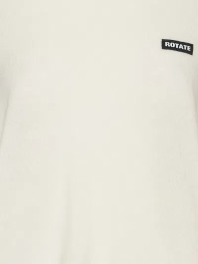Rotate Birger Christensen Merino Wool-cashmere Oversized Pullover Sweater In White