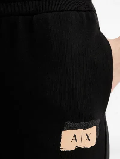 Armani Exchange Logo-patch Drawstring Track Pants In Multi