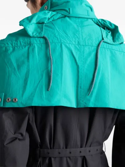 Prada Technical Fabric Capelet In Blue