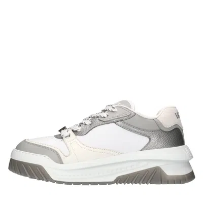 Versace Odyssey Grey Cotton Sneaker In White