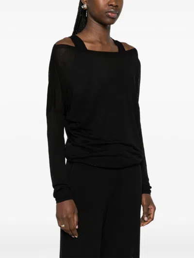 P.a.r.o.s.h Parosh Knit Babylon Woman Black In White
