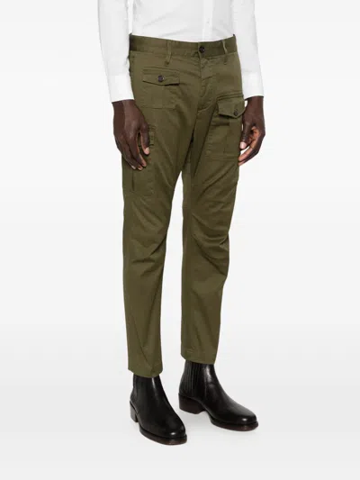 Dsquared2 Green Regular Cargo Pants In Green
