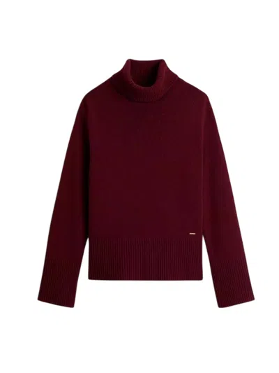 Woolrich Gerippter Rollkragenpullover In Red