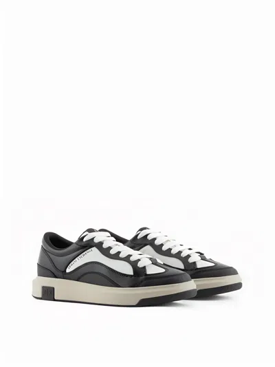 Armani Exchange Man Sneakers Black Size 7 Polyurethane, Polyester In Black