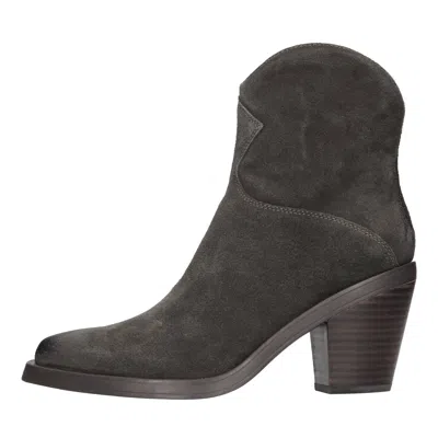 Ash Suede Ankle Boot Pointed Toe In Gray