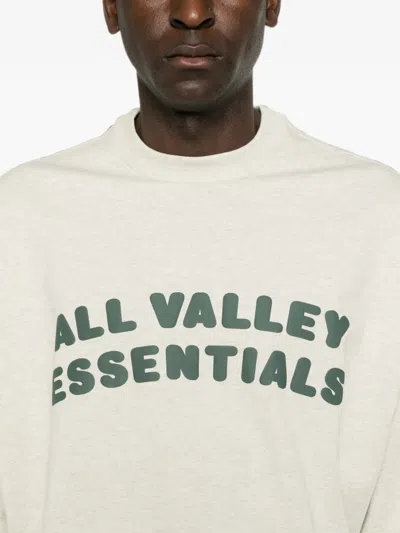 Essentials Logo-print Drop-shoulder T-shirt In White