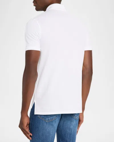 Givenchy White Polo Shirt With Logo Embroidery On The Front In Cotton Man In 100-white