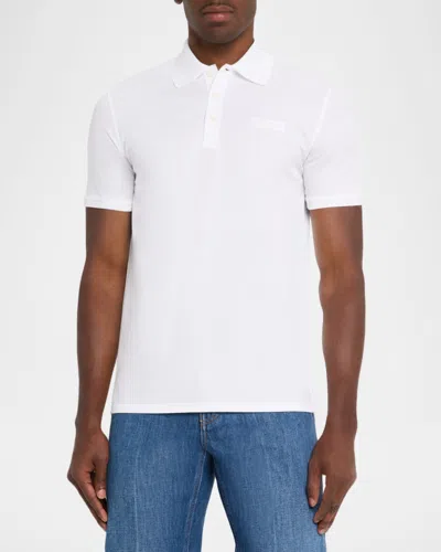 Givenchy White Polo Shirt With Logo Embroidery On The Front In Cotton Man In 100-white