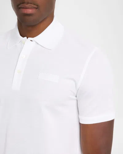 Givenchy White Polo Shirt With Logo Embroidery On The Front In Cotton Man In 100-white