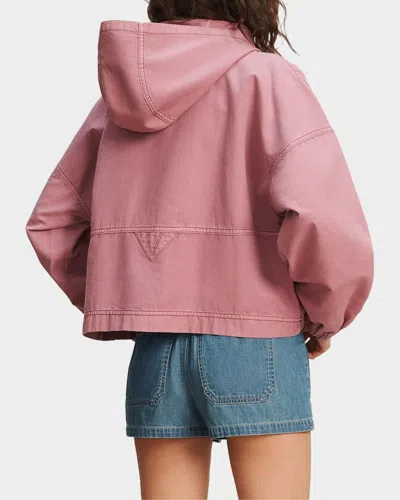 Veronica Beard Cunningham Button-front Cotton Pullover Jacket In Pink