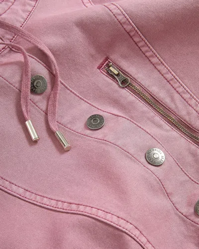 Veronica Beard Cunningham Button-front Cotton Pullover Jacket In Pink