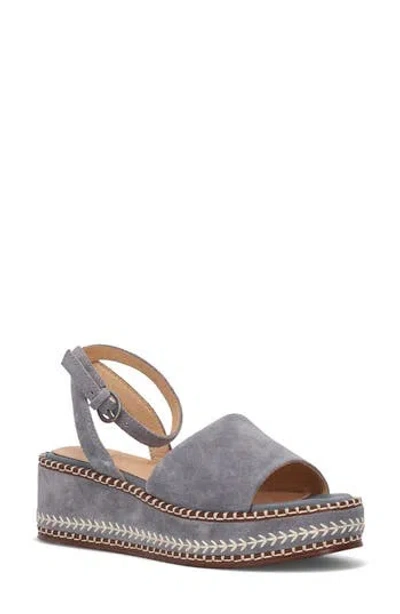 Frye Joy Ankle Strap Leather Sandal In Blue Ash