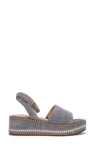 Frye Joy Ankle Strap Leather Sandal In Blue Ash