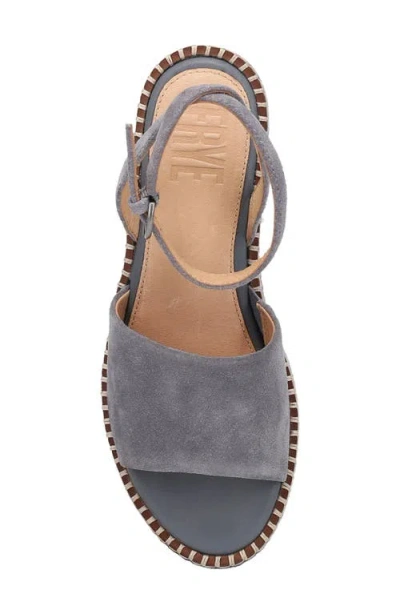 Frye Joy Ankle Strap Leather Sandal In Blue Ash