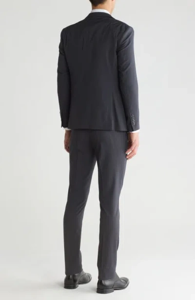 Gino Vitale Skinny Fit Solid Stretch Three Piece Suit In Multi
