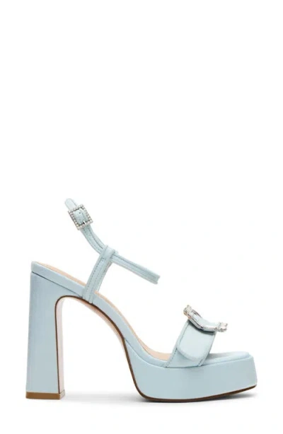 Steve Madden Liandra Ankle Strap Platform Sandal In Blue