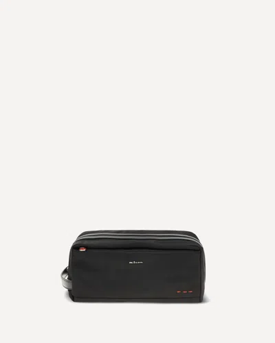 Kiton Rectangular Travel Case Front Pocket In Black