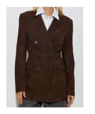 Arma Safia Double-breasted Jacket In Brown