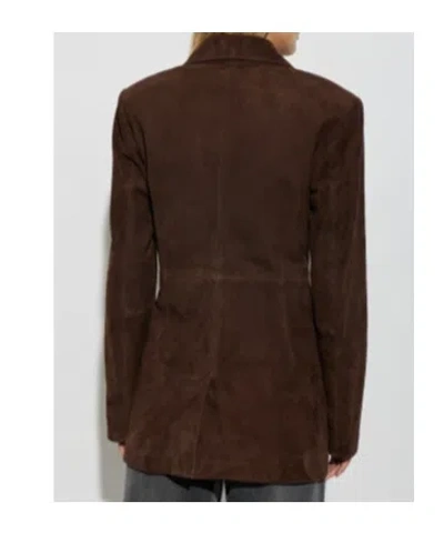 Arma Safia Double-breasted Jacket In Brown
