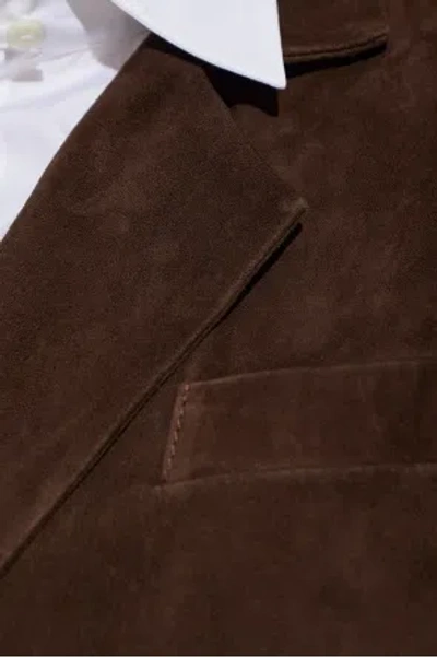 Arma Safia Double-breasted Jacket In Brown