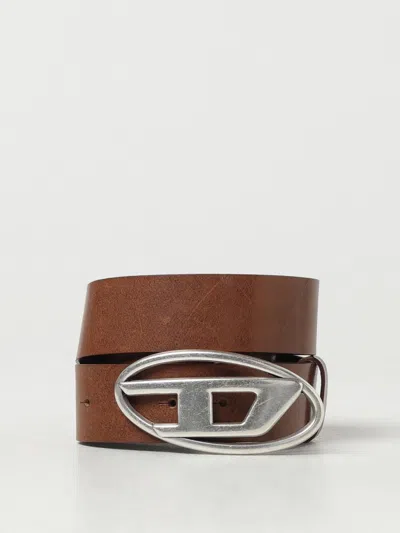 Diesel Cintura In Pelle Con Fibbia A D In Brown