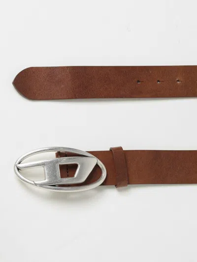 Diesel Cintura In Pelle Con Fibbia A D In Brown