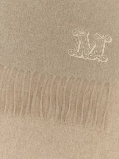 Max Mara Beige Carryover Solid Scarves In Neutral