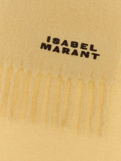 Isabel Marant Firny Fringed Embroidered Alpaca-blend Scarf In Brown