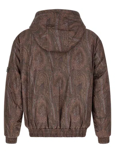 Etro Brown Polyester Men's Bomber In Brown