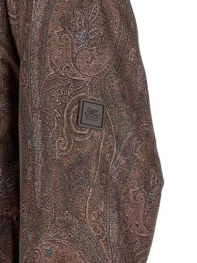Etro Brown Polyester Men's Bomber In Brown
