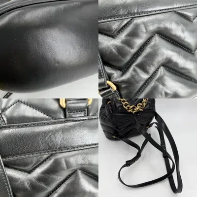 Pre-owned Gucci Black Leather Backpack ()