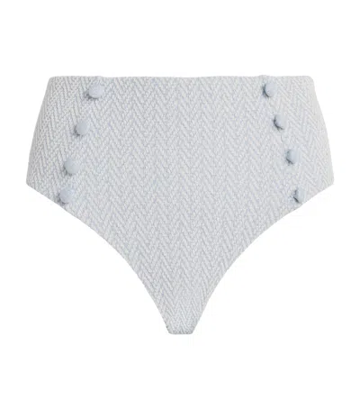 Devon Windsor Herringbone Malia High-waist Bikini Briefs In Multi