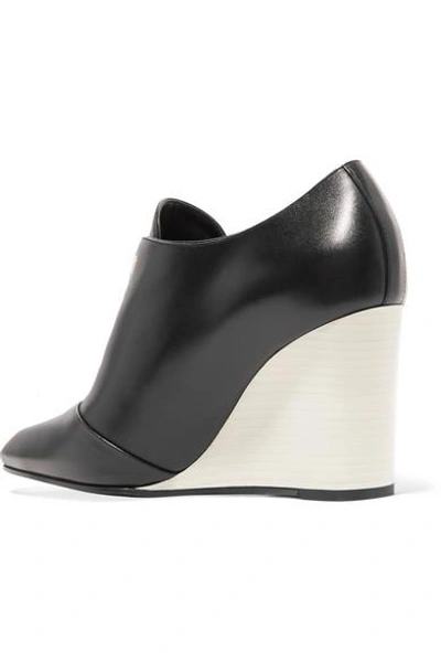 Shop Lanvin Leather Wedge Ankle Boots