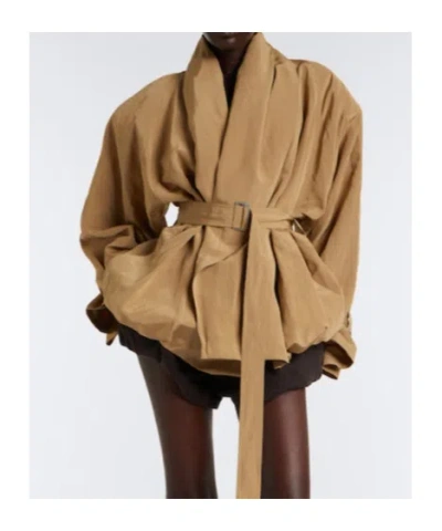 Magda Butrym Belted Technical Jacket In Brown