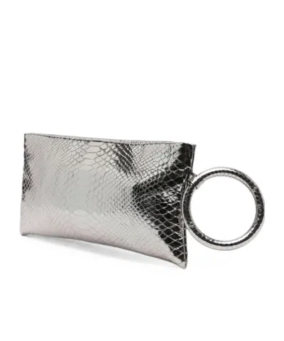 Tom Ford Zip-top Clutch In Silver