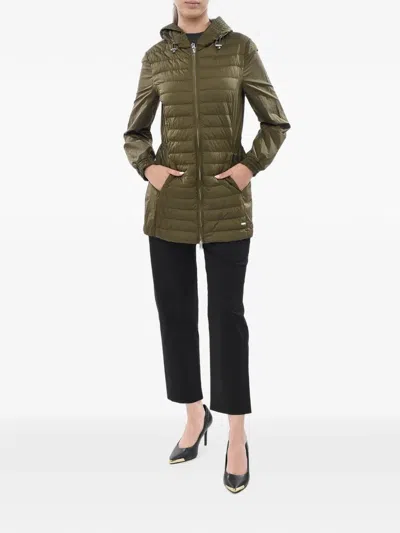 Woolrich Quilted Drawstring Jacket In Green