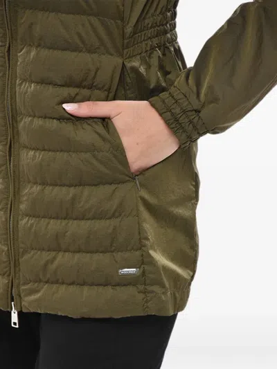 Woolrich Quilted Drawstring Jacket In Green