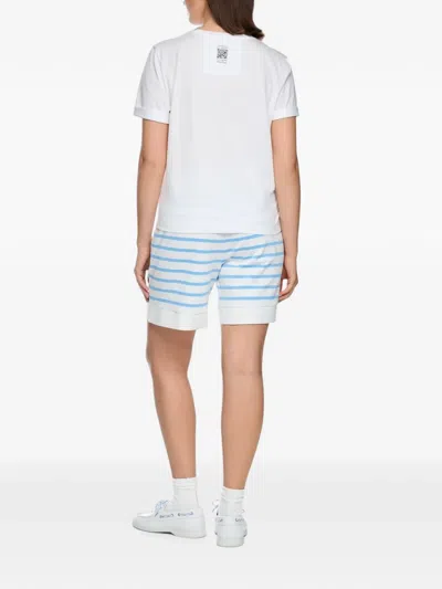 Marccain Graphic-print Rolled-cuff T-shirt In White