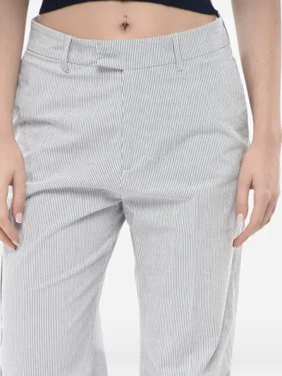 Berwich Stripe-pattern Trousers In Gray