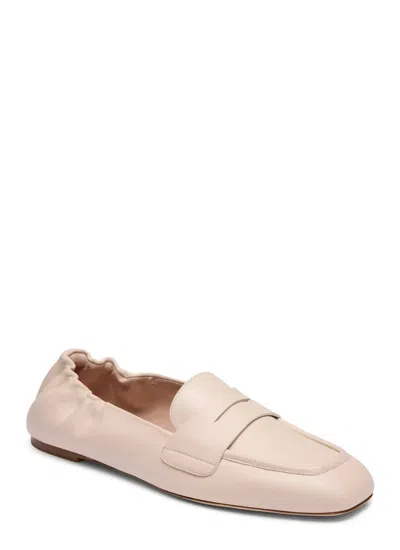 Stuart Weitzman Bryant Elasticated Leather Loafers In Neutral