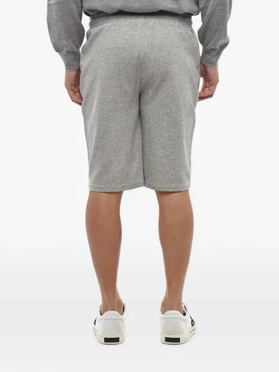 Corneliani Elasticated-drawstring Track Shorts In Gray