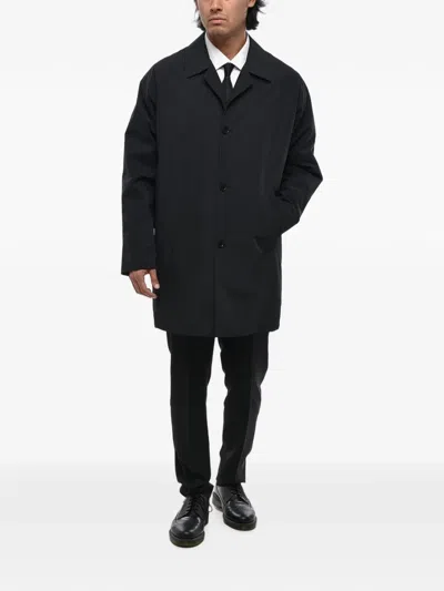 Corneliani Half-lined Raincoat In Black