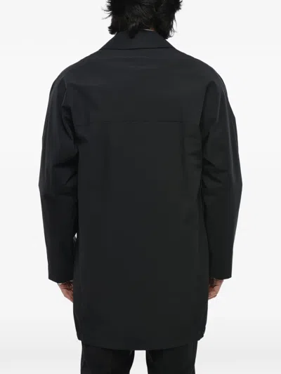 Corneliani Half-lined Raincoat In Black